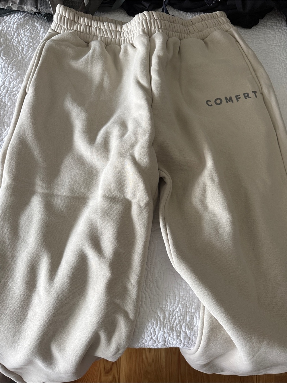 Comfort Fleece Joggers - Cream